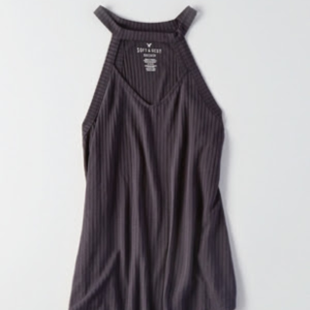 AEO Navy Blue Soft & Sexy Mock Cutout Tank Size M